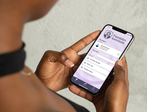 Hand med smartphone