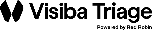 visiba triage powered by red robin logo
